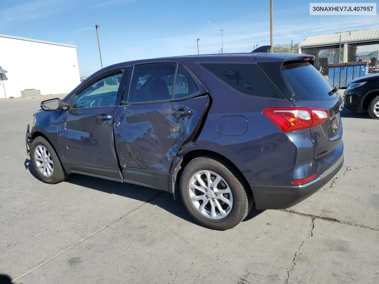 2018 Chevrolet Equinox Ls VIN: 3GNAXHEV7JL407957 Lot: 79558324