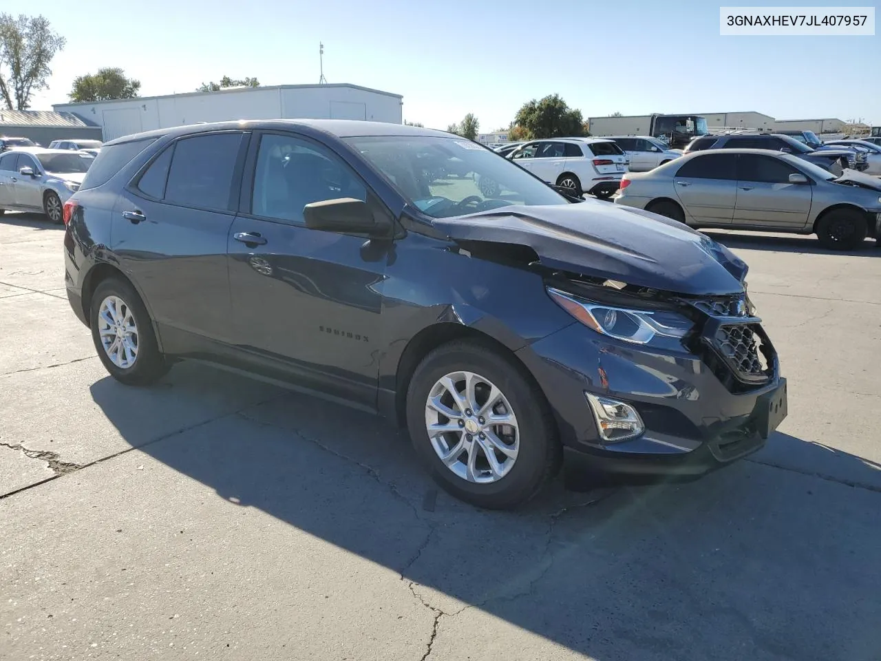 2018 Chevrolet Equinox Ls VIN: 3GNAXHEV7JL407957 Lot: 79558324