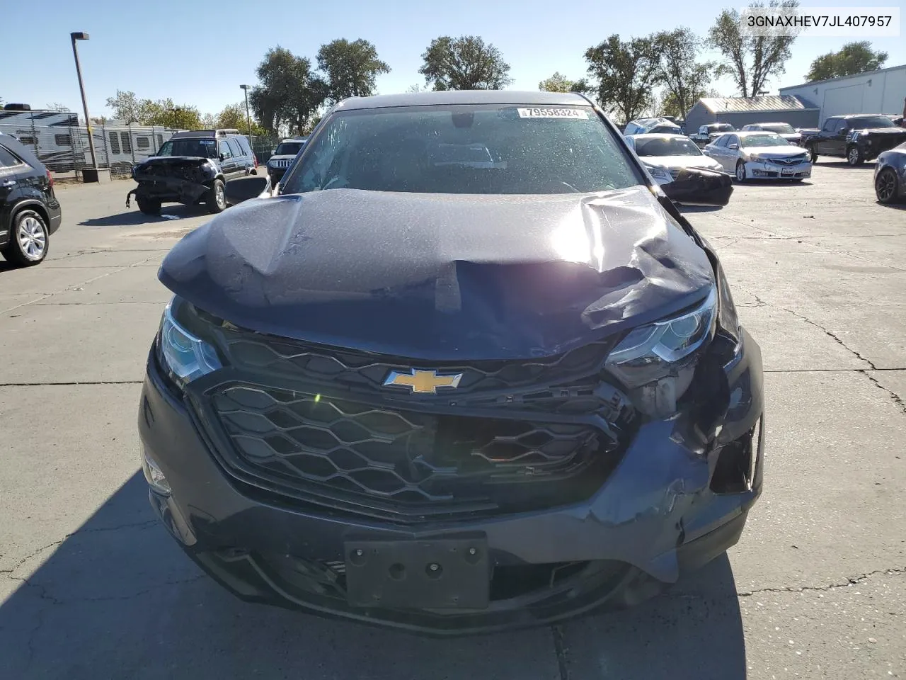 2018 Chevrolet Equinox Ls VIN: 3GNAXHEV7JL407957 Lot: 79558324