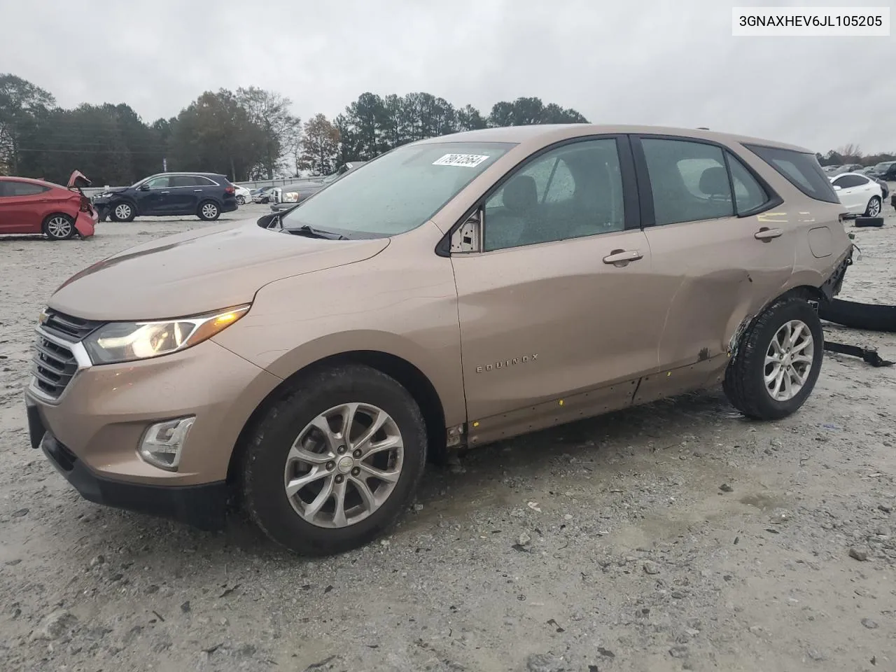 2018 Chevrolet Equinox Ls VIN: 3GNAXHEV6JL105205 Lot: 79612564