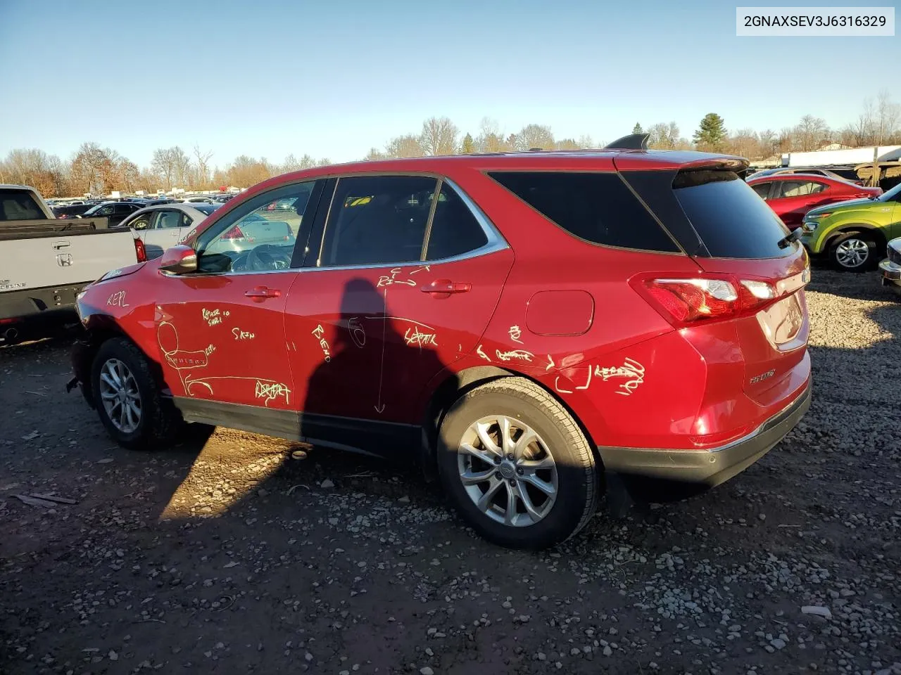 2018 Chevrolet Equinox Lt VIN: 2GNAXSEV3J6316329 Lot: 79666404