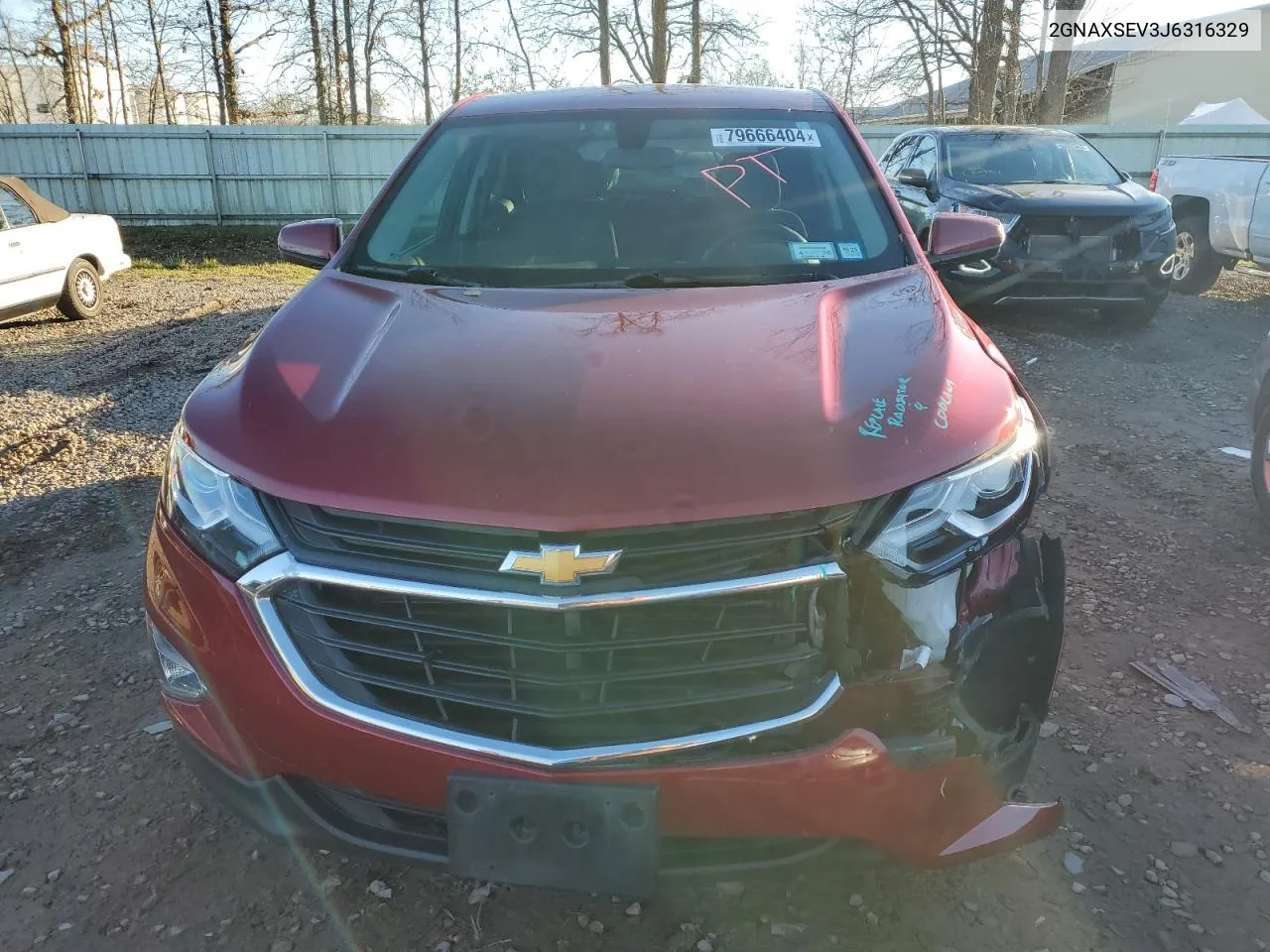 2018 Chevrolet Equinox Lt VIN: 2GNAXSEV3J6316329 Lot: 79666404