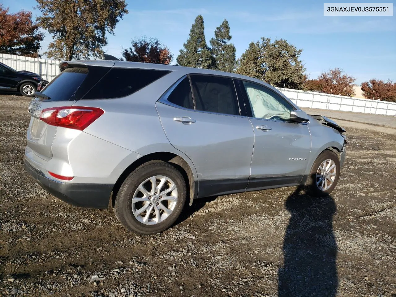 2018 Chevrolet Equinox Lt VIN: 3GNAXJEV0JS575551 Lot: 79757524