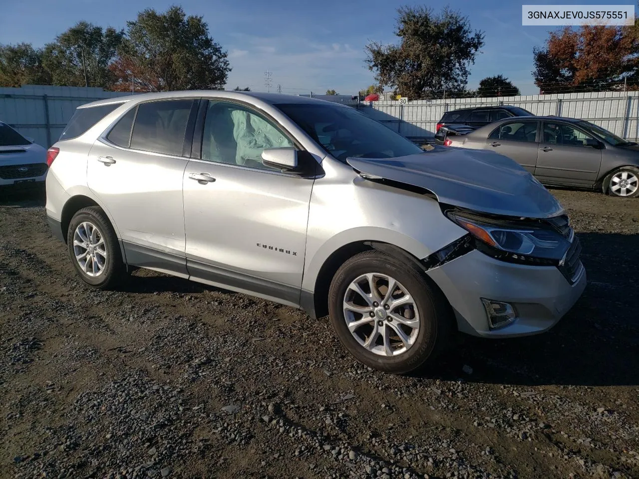 2018 Chevrolet Equinox Lt VIN: 3GNAXJEV0JS575551 Lot: 79757524