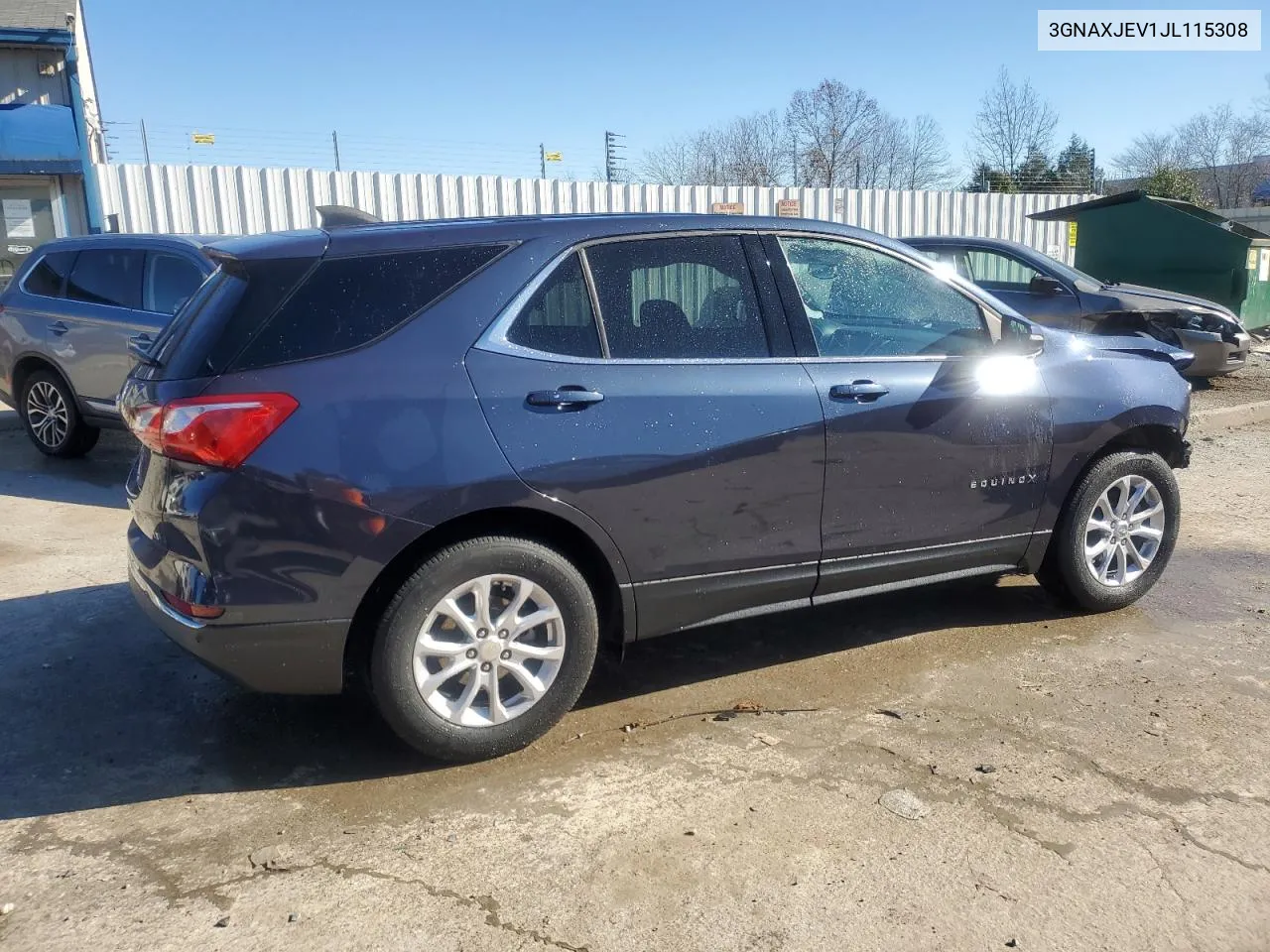 2018 Chevrolet Equinox Lt VIN: 3GNAXJEV1JL115308 Lot: 79933054