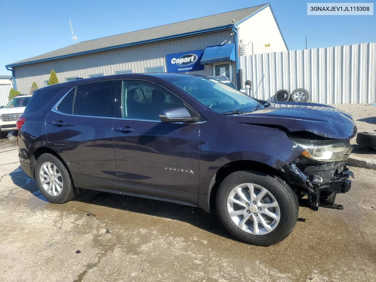 2018 Chevrolet Equinox Lt VIN: 3GNAXJEV1JL115308 Lot: 79933054