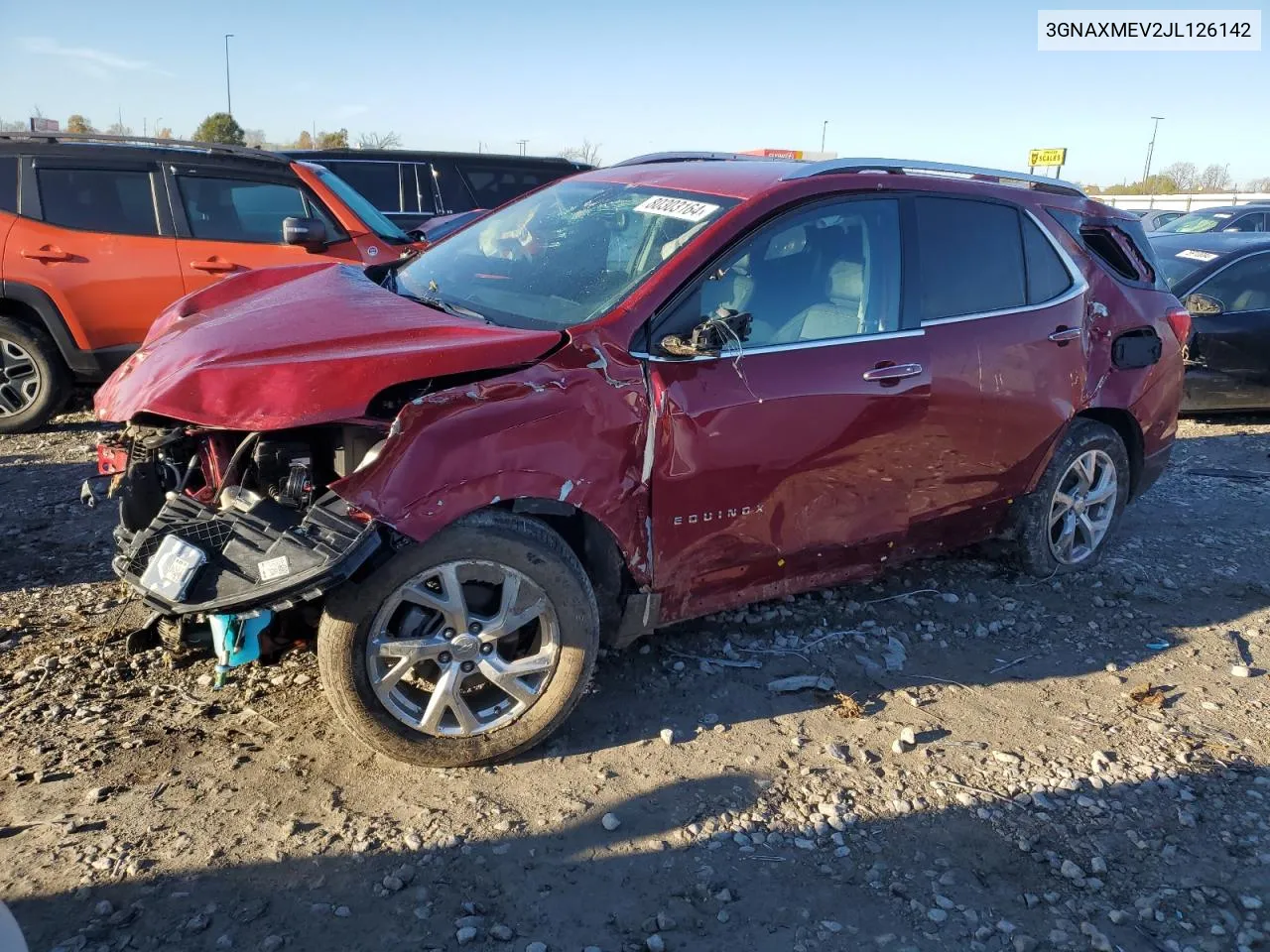 2018 Chevrolet Equinox Premier VIN: 3GNAXMEV2JL126142 Lot: 80303164