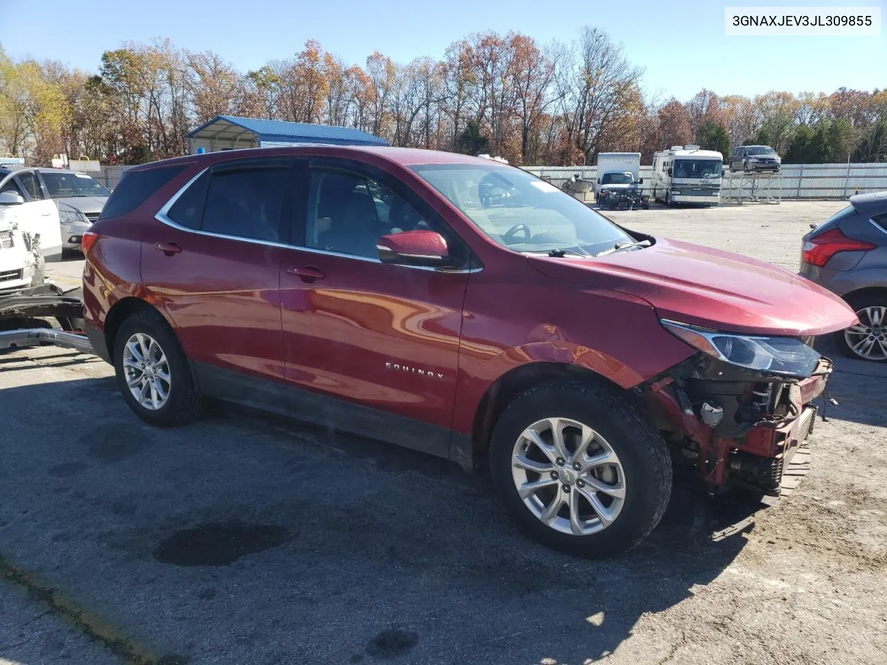 2018 Chevrolet Equinox Lt VIN: 3GNAXJEV3JL309855 Lot: 80322524