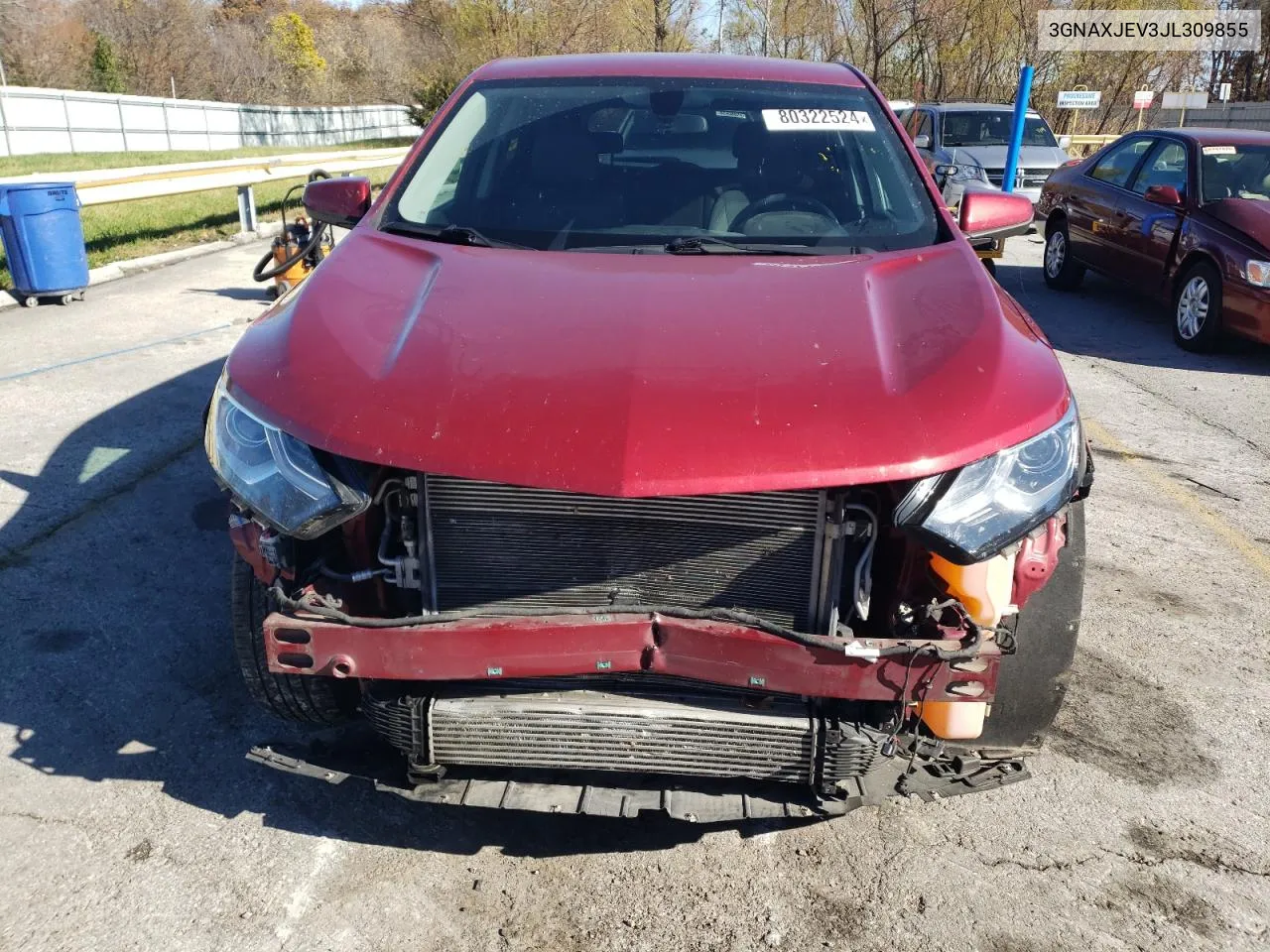 2018 Chevrolet Equinox Lt VIN: 3GNAXJEV3JL309855 Lot: 80322524