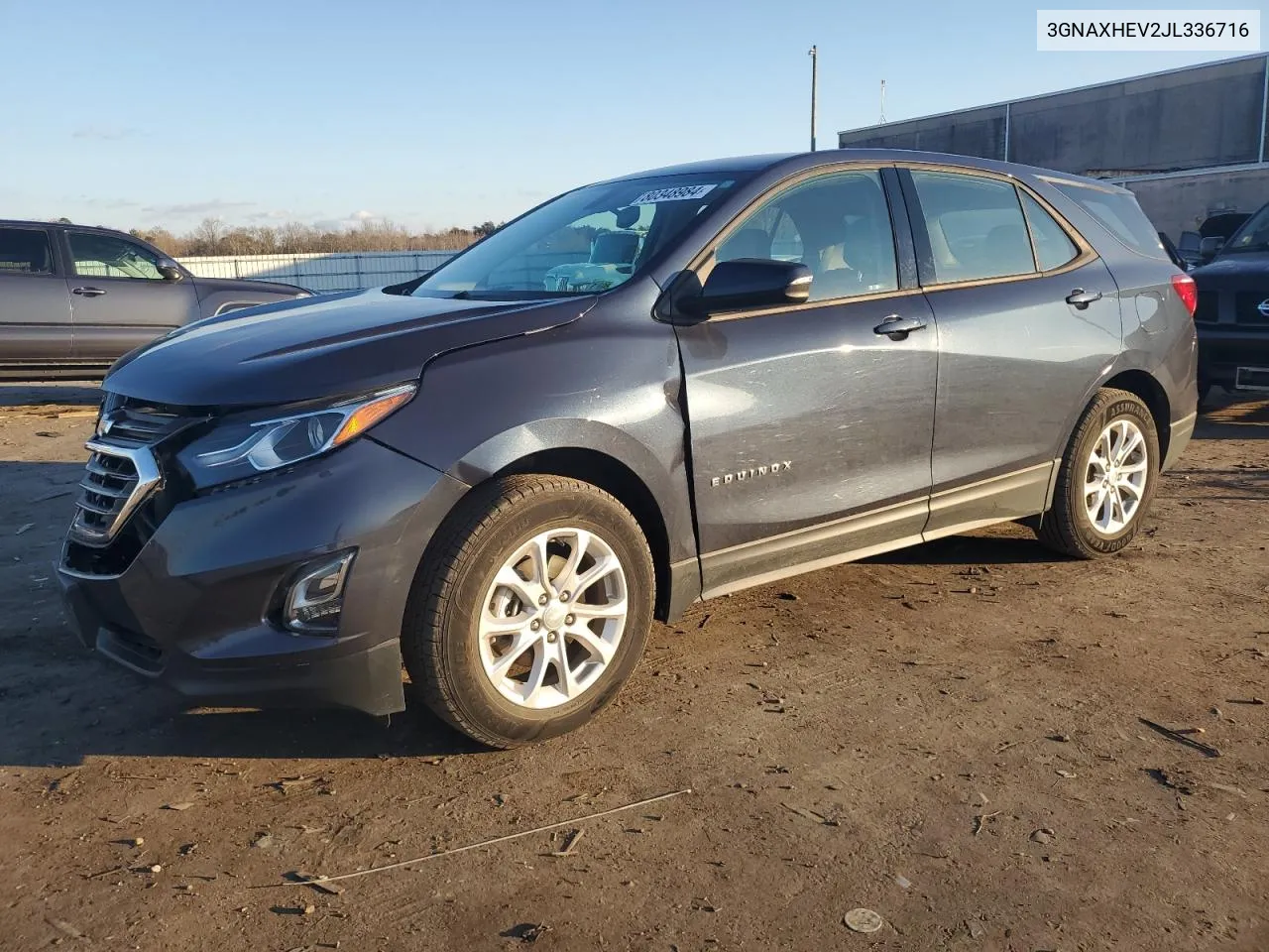 2018 Chevrolet Equinox Ls VIN: 3GNAXHEV2JL336716 Lot: 80348984