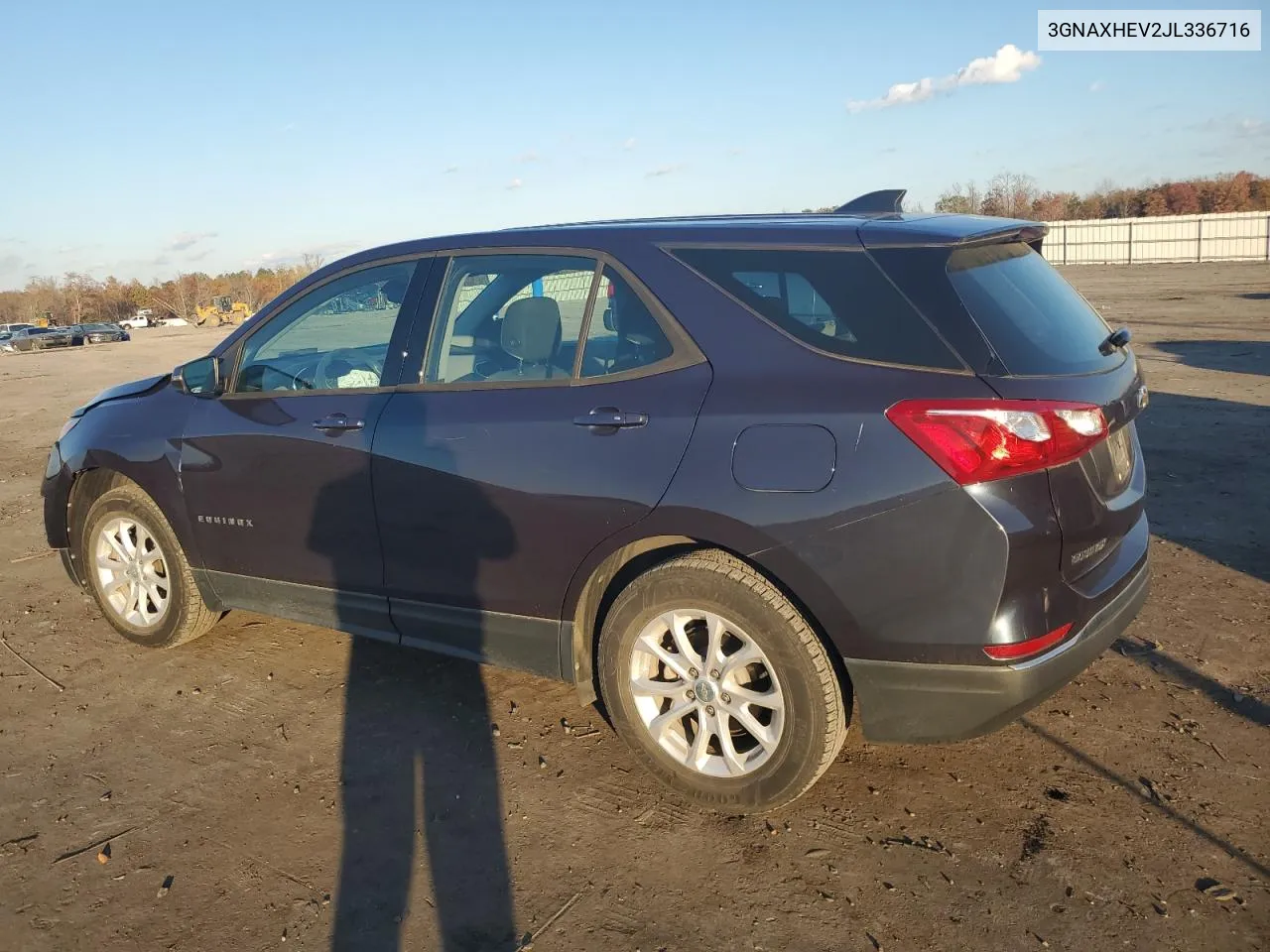 2018 Chevrolet Equinox Ls VIN: 3GNAXHEV2JL336716 Lot: 80348984