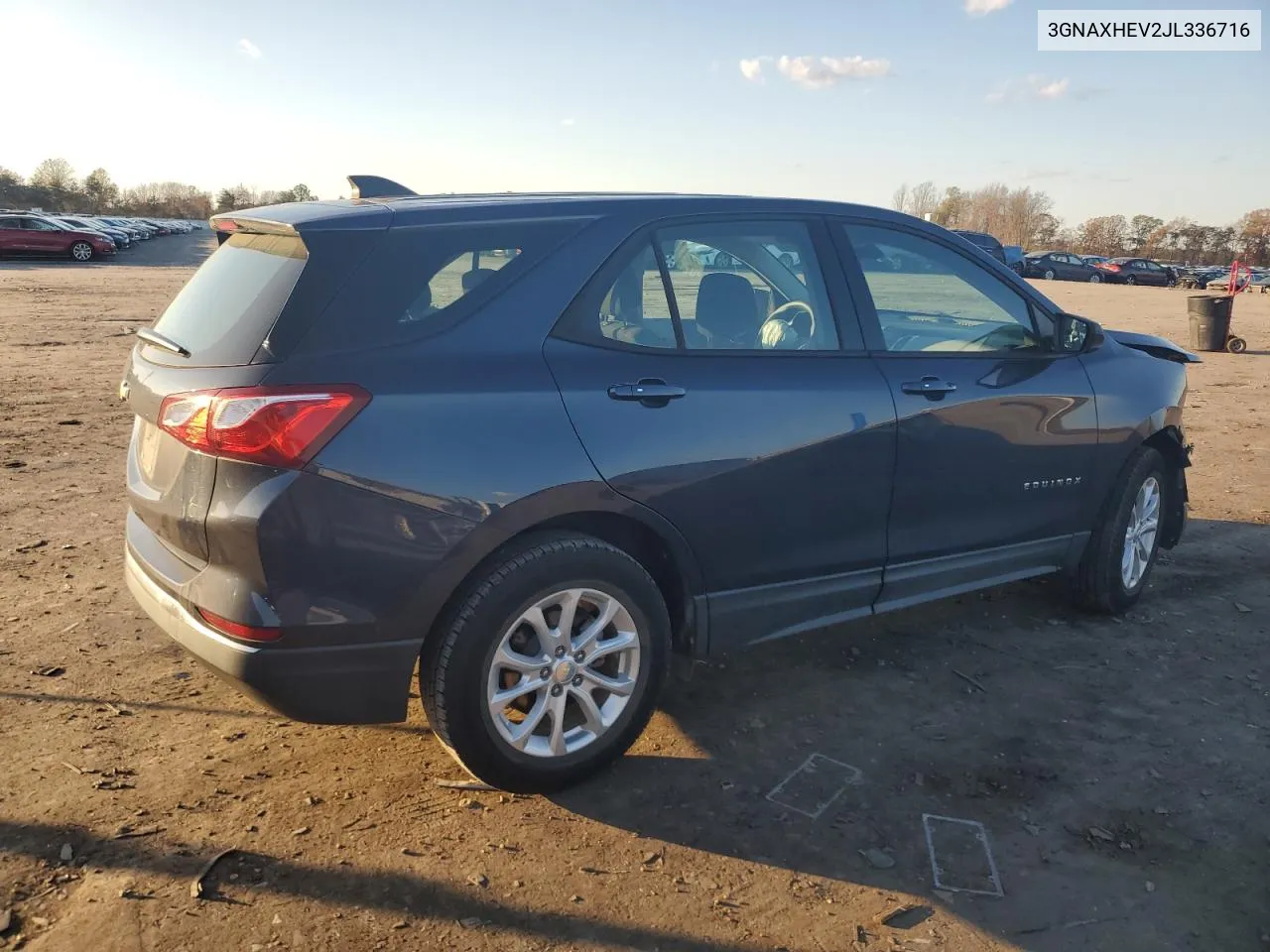 2018 Chevrolet Equinox Ls VIN: 3GNAXHEV2JL336716 Lot: 80348984