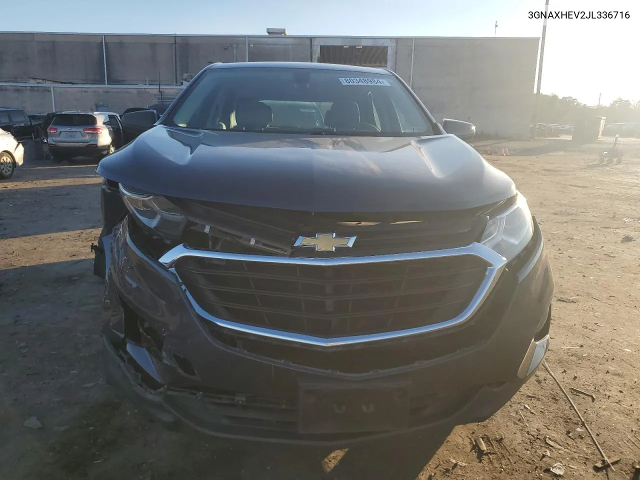 2018 Chevrolet Equinox Ls VIN: 3GNAXHEV2JL336716 Lot: 80348984