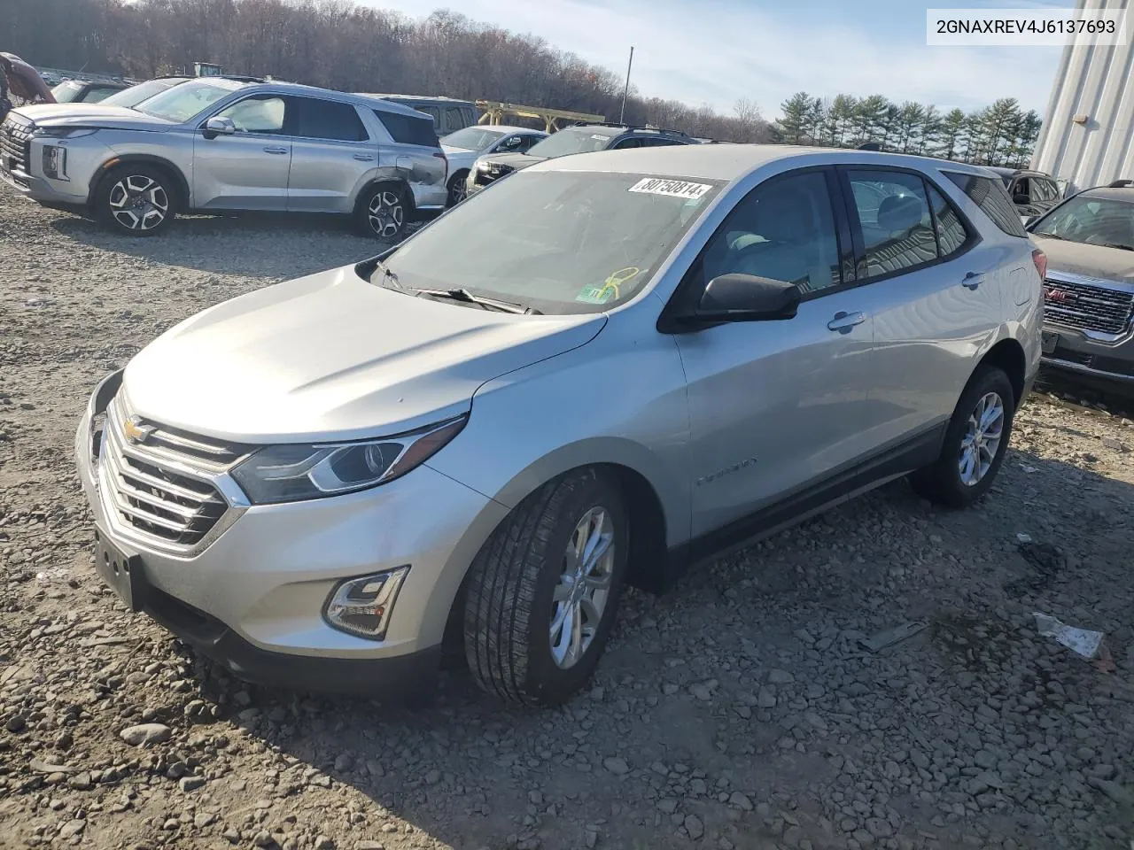 2018 Chevrolet Equinox Ls VIN: 2GNAXREV4J6137693 Lot: 80750814