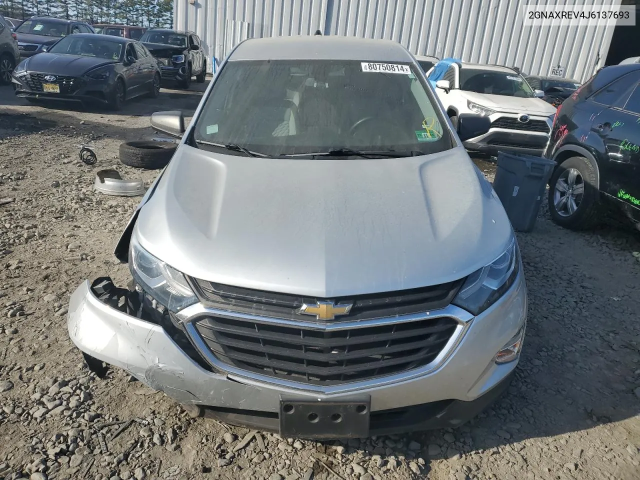 2018 Chevrolet Equinox Ls VIN: 2GNAXREV4J6137693 Lot: 80750814