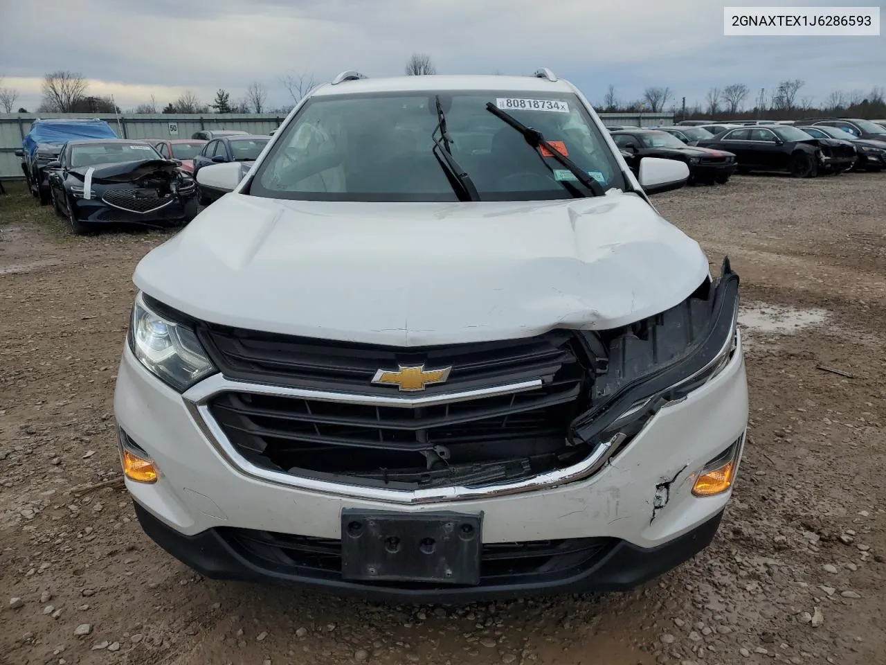 2018 Chevrolet Equinox Lt VIN: 2GNAXTEX1J6286593 Lot: 80818734