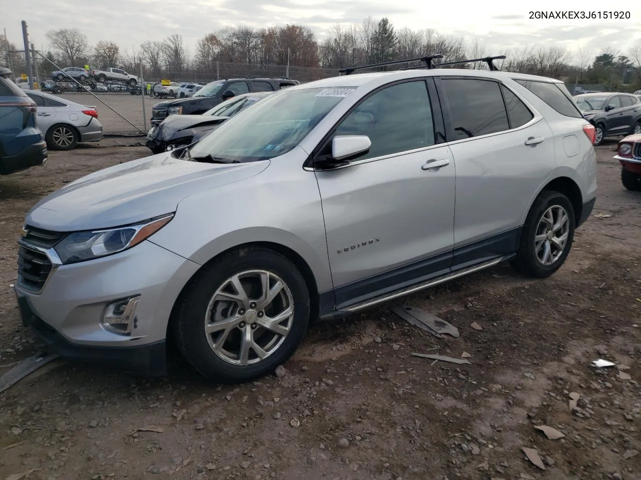 2018 Chevrolet Equinox Lt VIN: 2GNAXKEX3J6151920 Lot: 81286804