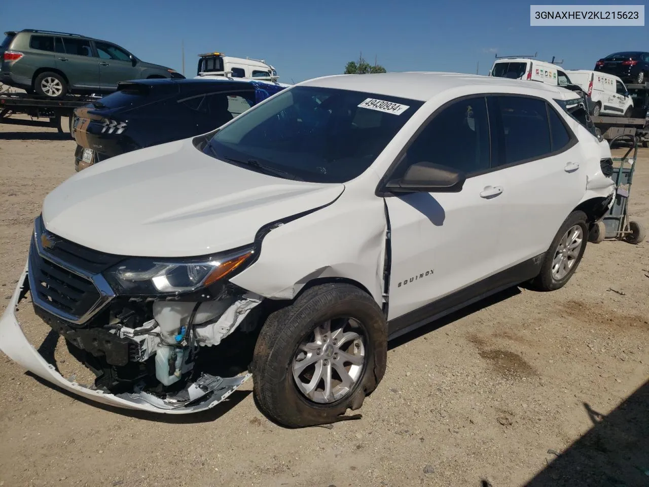 2019 Chevrolet Equinox Ls VIN: 3GNAXHEV2KL215623 Lot: 49430934