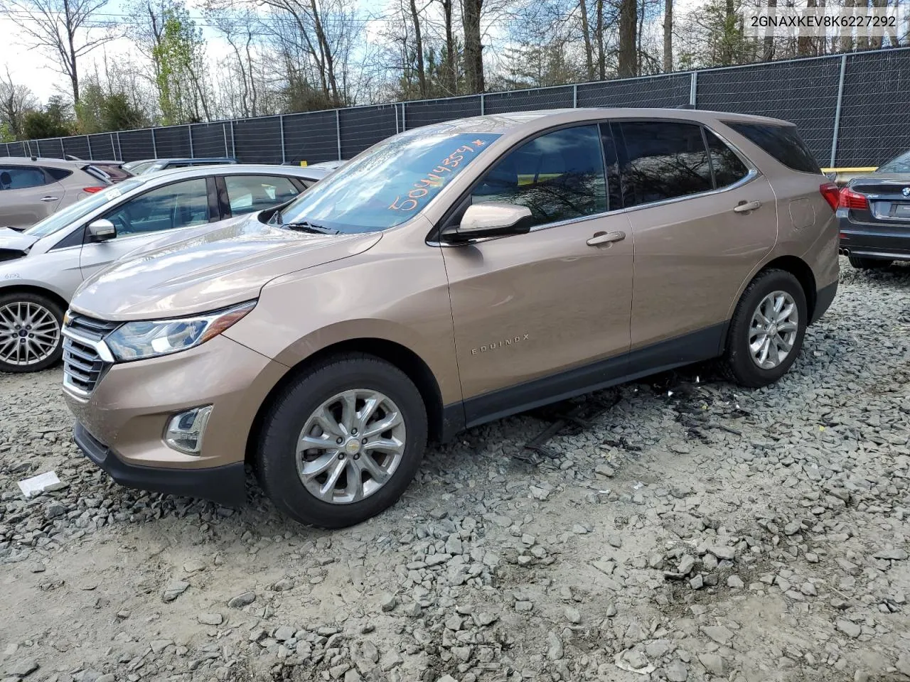 2019 Chevrolet Equinox Lt VIN: 2GNAXKEV8K6227292 Lot: 50414354