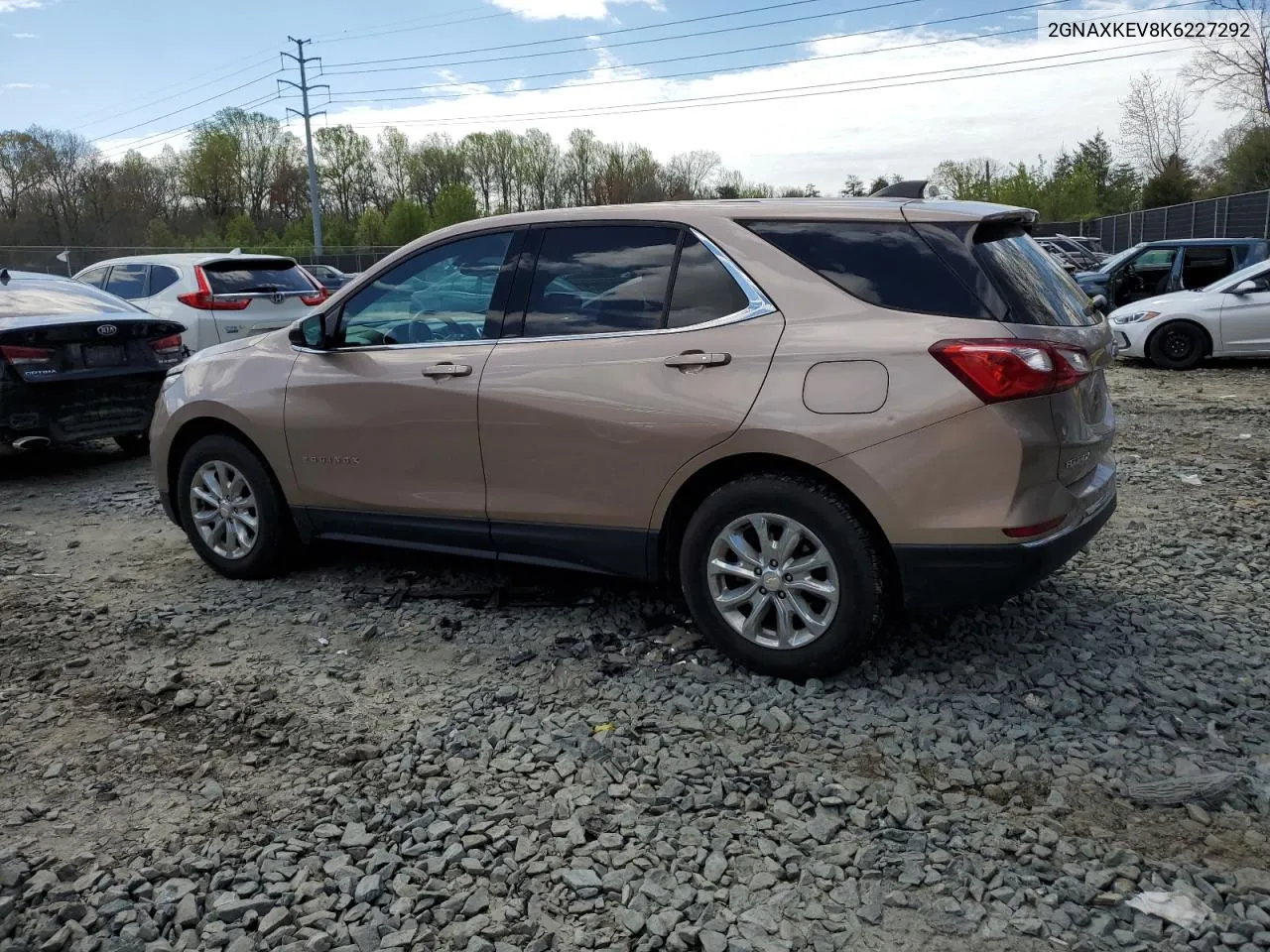 2019 Chevrolet Equinox Lt VIN: 2GNAXKEV8K6227292 Lot: 50414354