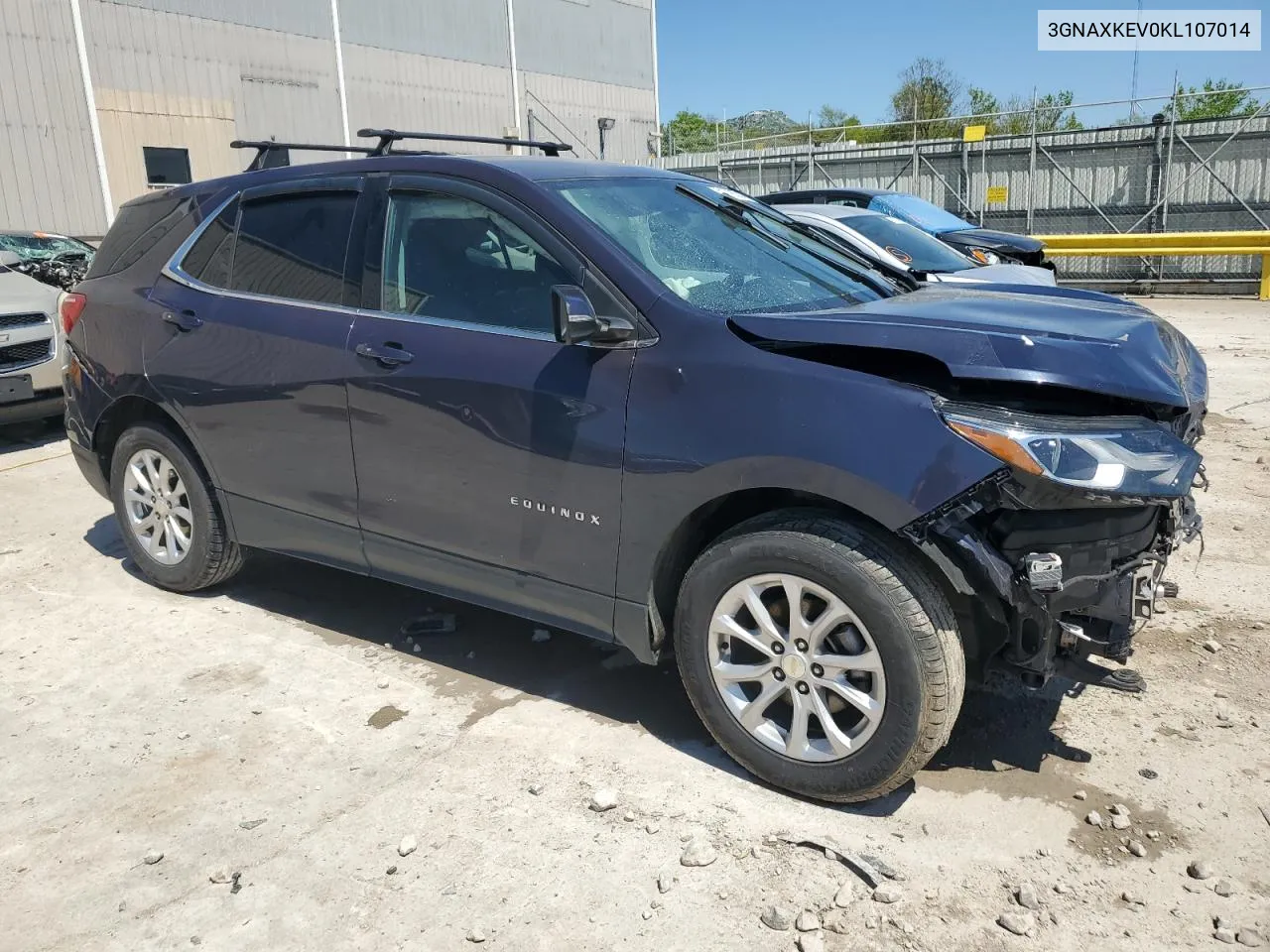 2019 Chevrolet Equinox Lt VIN: 3GNAXKEV0KL107014 Lot: 51716524