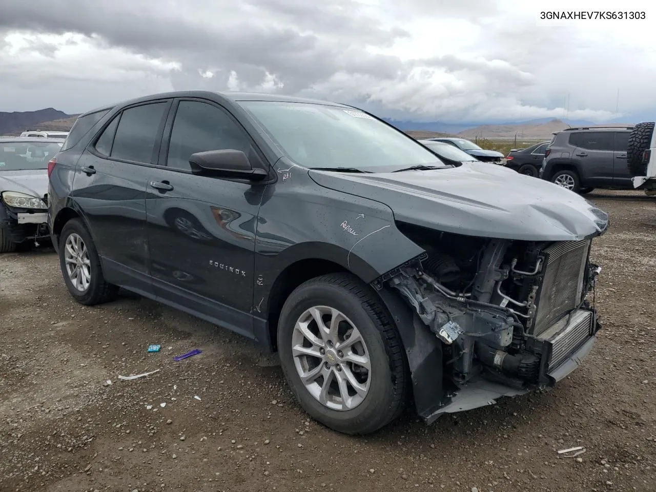 2019 Chevrolet Equinox Ls VIN: 3GNAXHEV7KS631303 Lot: 51772334