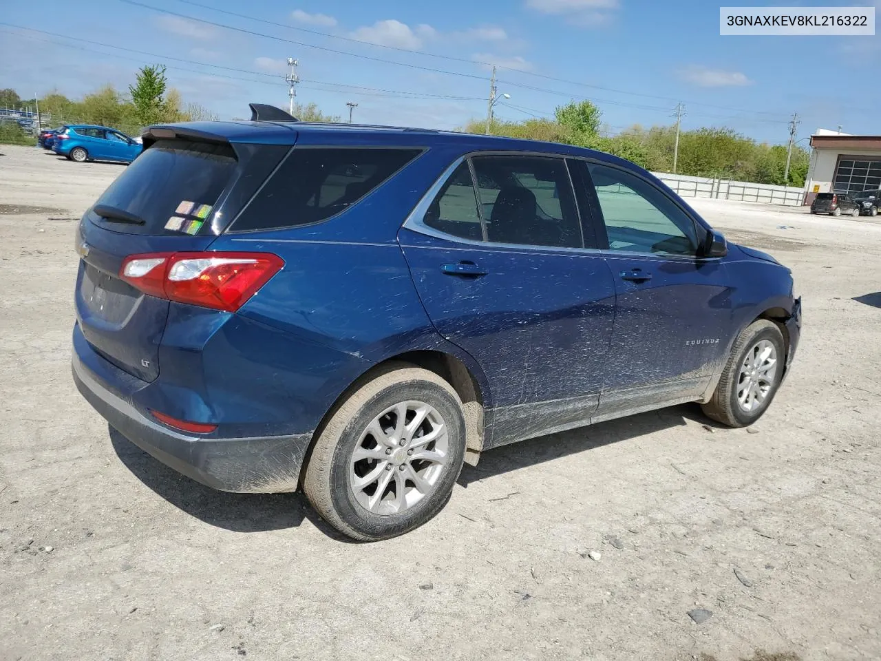 2019 Chevrolet Equinox Lt VIN: 3GNAXKEV8KL216322 Lot: 52288564