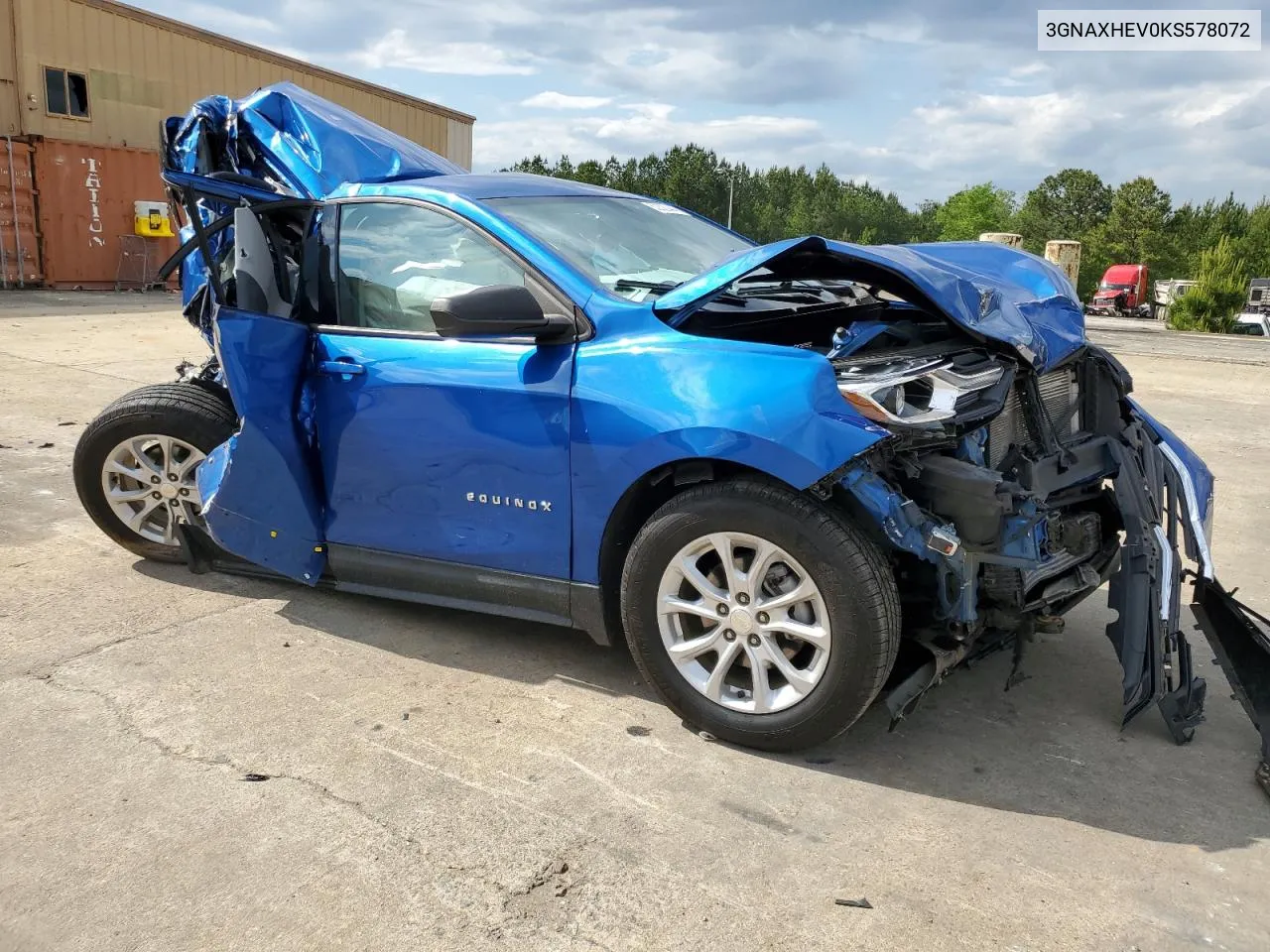 2019 Chevrolet Equinox Ls VIN: 3GNAXHEV0KS578072 Lot: 52320444