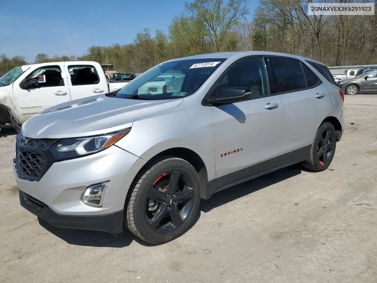 2019 Chevrolet Equinox Lt VIN: 2GNAXVEX3K6291923 Lot: 52712014