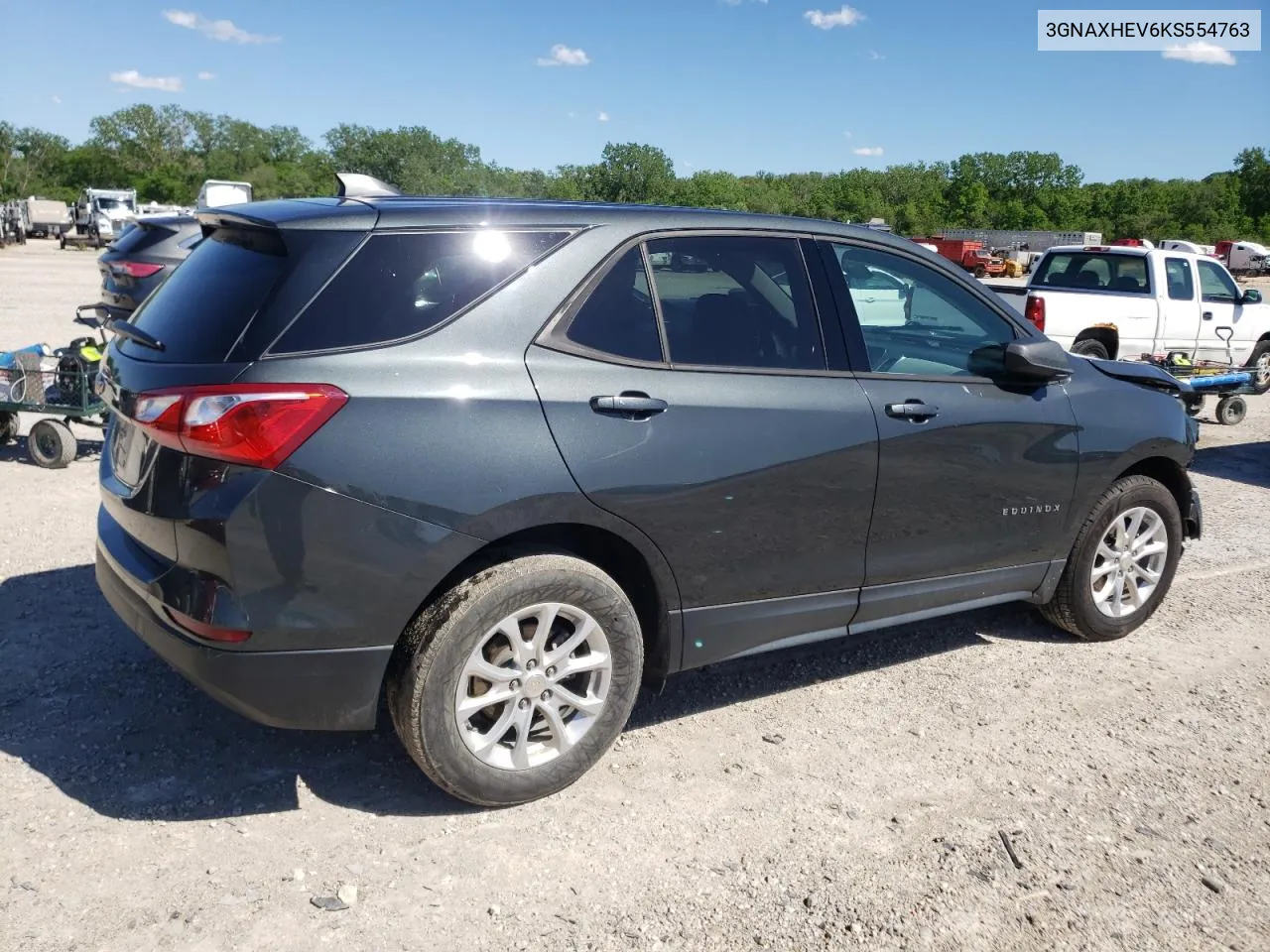 2019 Chevrolet Equinox Ls VIN: 3GNAXHEV6KS554763 Lot: 53016314