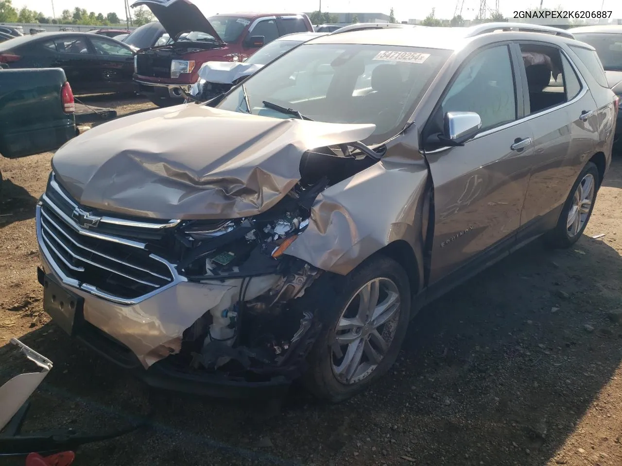 2GNAXPEX2K6206887 2019 Chevrolet Equinox Premier