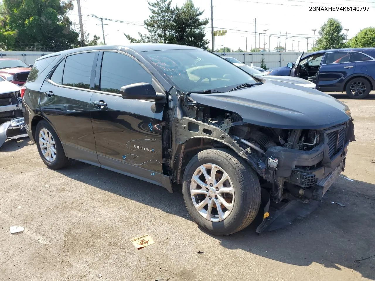 2019 Chevrolet Equinox Ls VIN: 2GNAXHEV4K6140797 Lot: 55168264