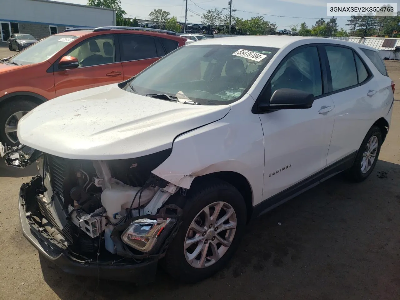 2019 Chevrolet Equinox Ls VIN: 3GNAXSEV2KS504763 Lot: 55476104