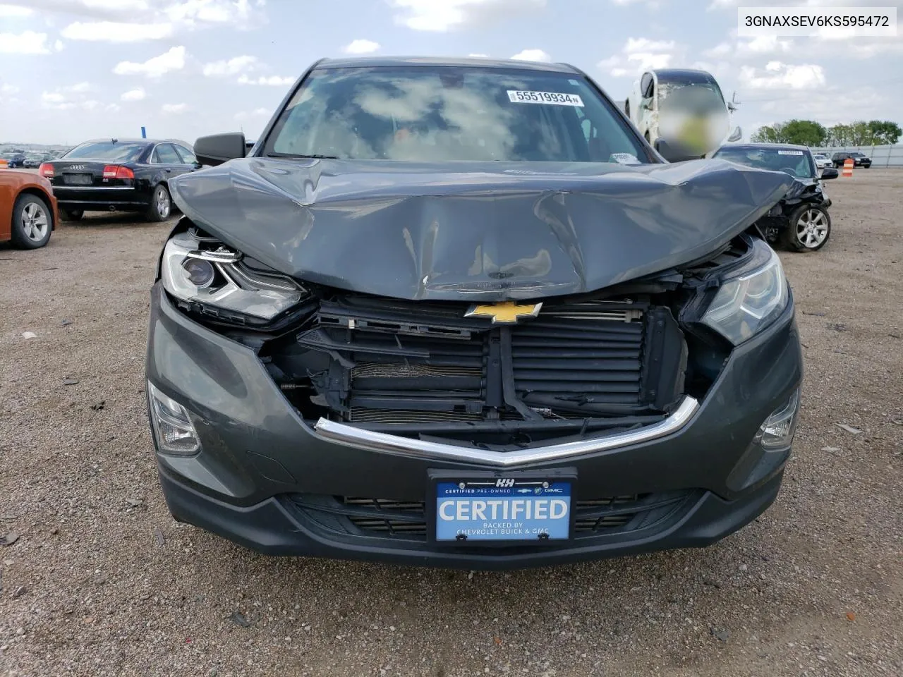 2019 Chevrolet Equinox Ls VIN: 3GNAXSEV6KS595472 Lot: 55519934