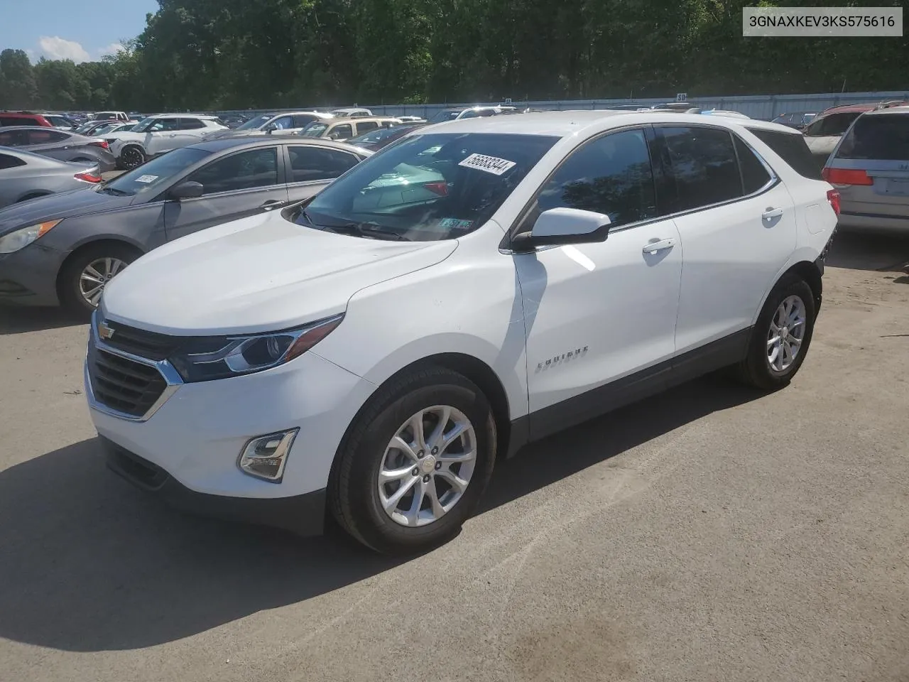 2019 Chevrolet Equinox Lt VIN: 3GNAXKEV3KS575616 Lot: 56683344