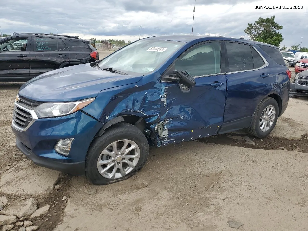 2019 Chevrolet Equinox Lt VIN: 3GNAXJEV3KL352058 Lot: 58104644