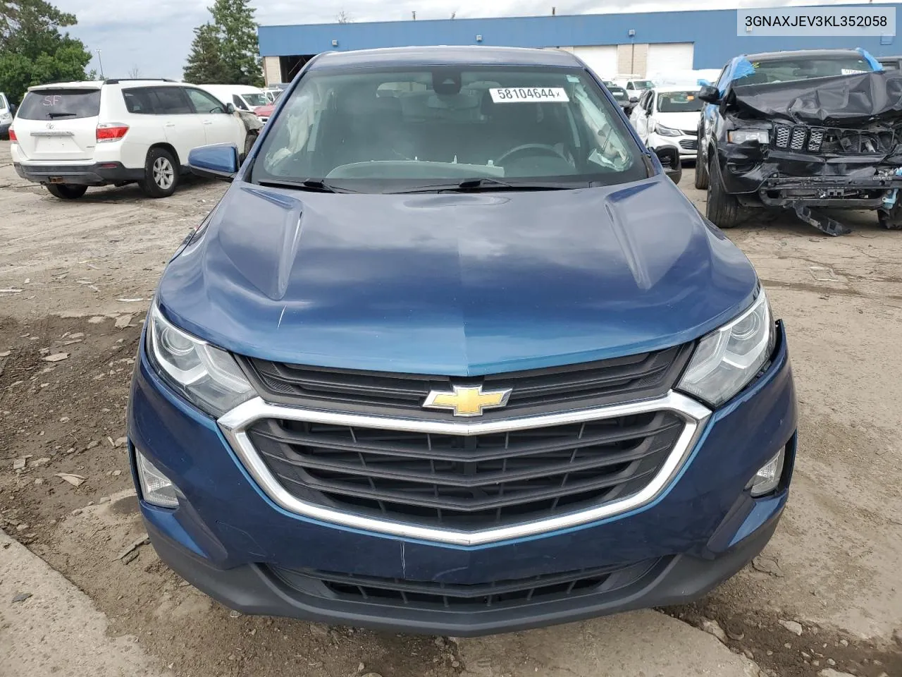 2019 Chevrolet Equinox Lt VIN: 3GNAXJEV3KL352058 Lot: 58104644