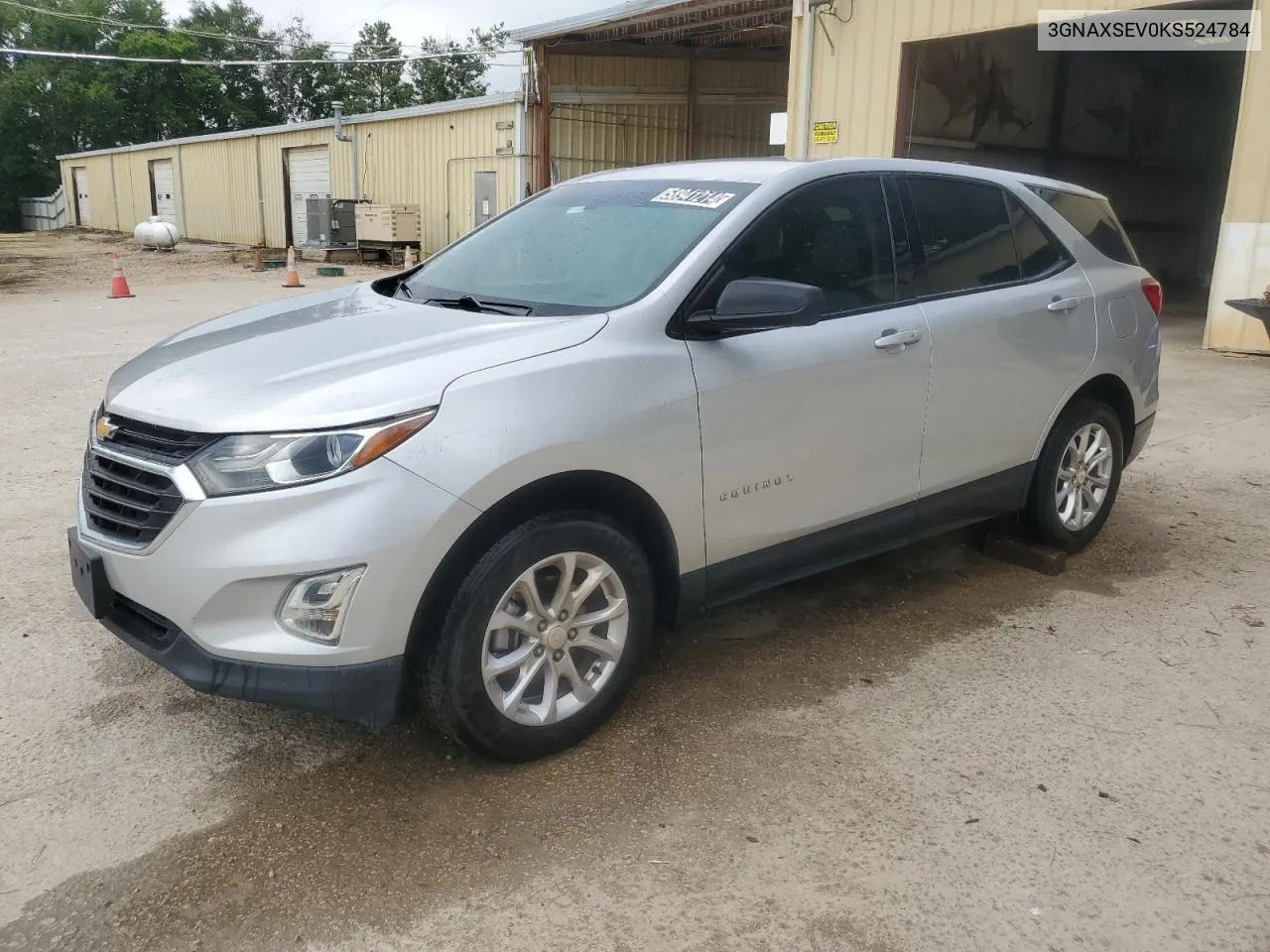 2019 Chevrolet Equinox Ls VIN: 3GNAXSEV0KS524784 Lot: 58941214