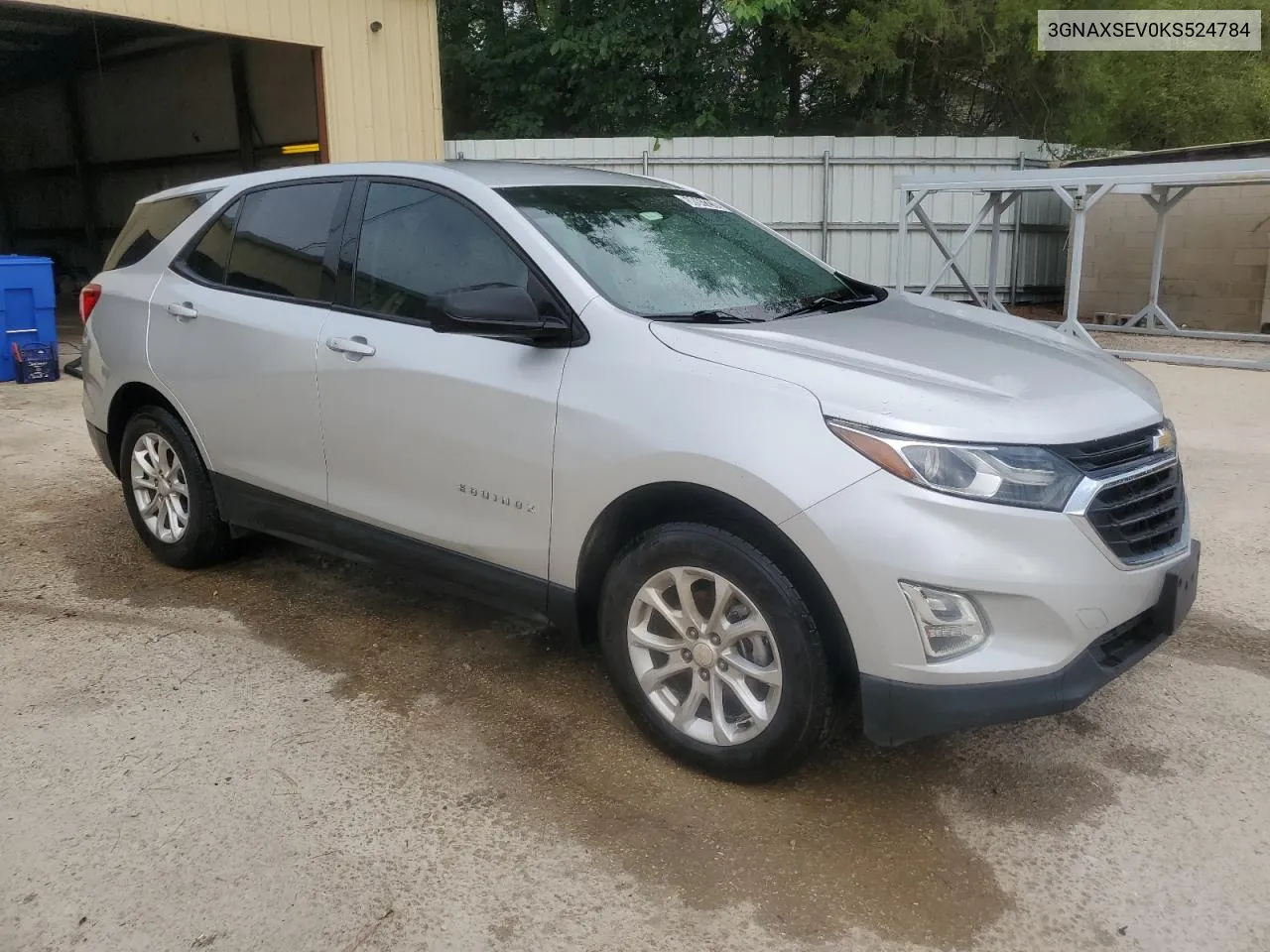 2019 Chevrolet Equinox Ls VIN: 3GNAXSEV0KS524784 Lot: 58941214