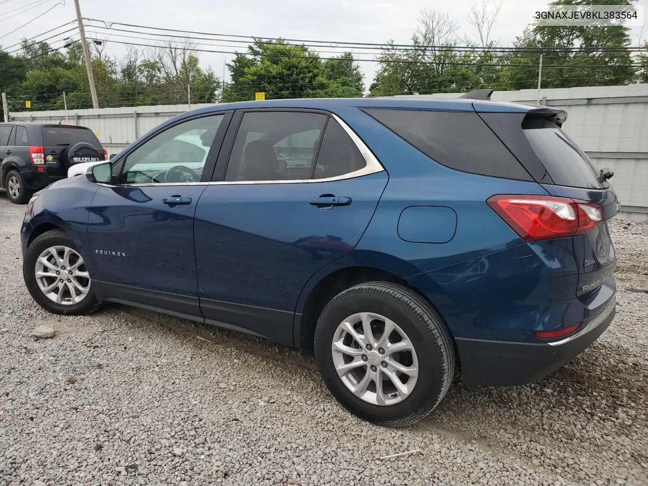 2019 Chevrolet Equinox Lt VIN: 3GNAXJEV8KL383564 Lot: 61640874