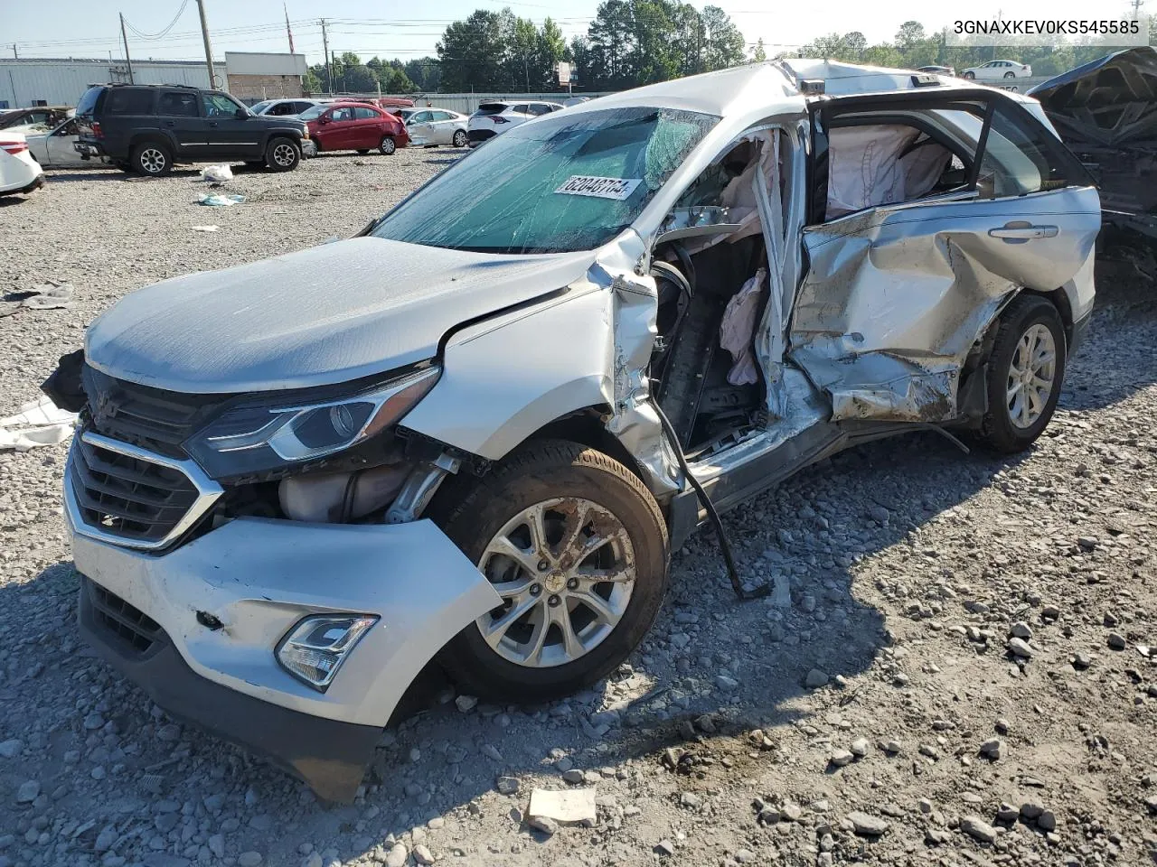 2019 Chevrolet Equinox Lt VIN: 3GNAXKEV0KS545585 Lot: 62048764