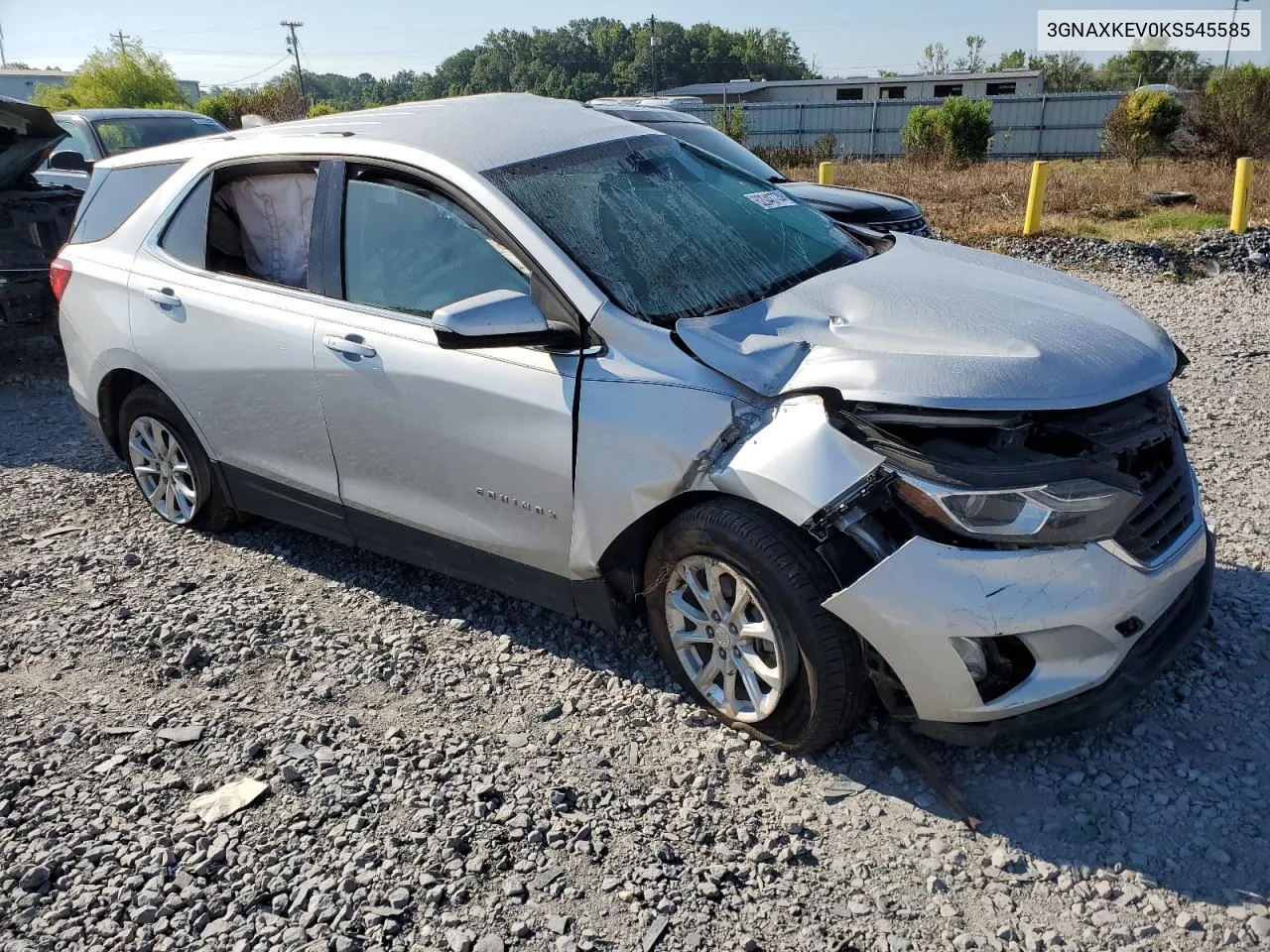 2019 Chevrolet Equinox Lt VIN: 3GNAXKEV0KS545585 Lot: 62048764