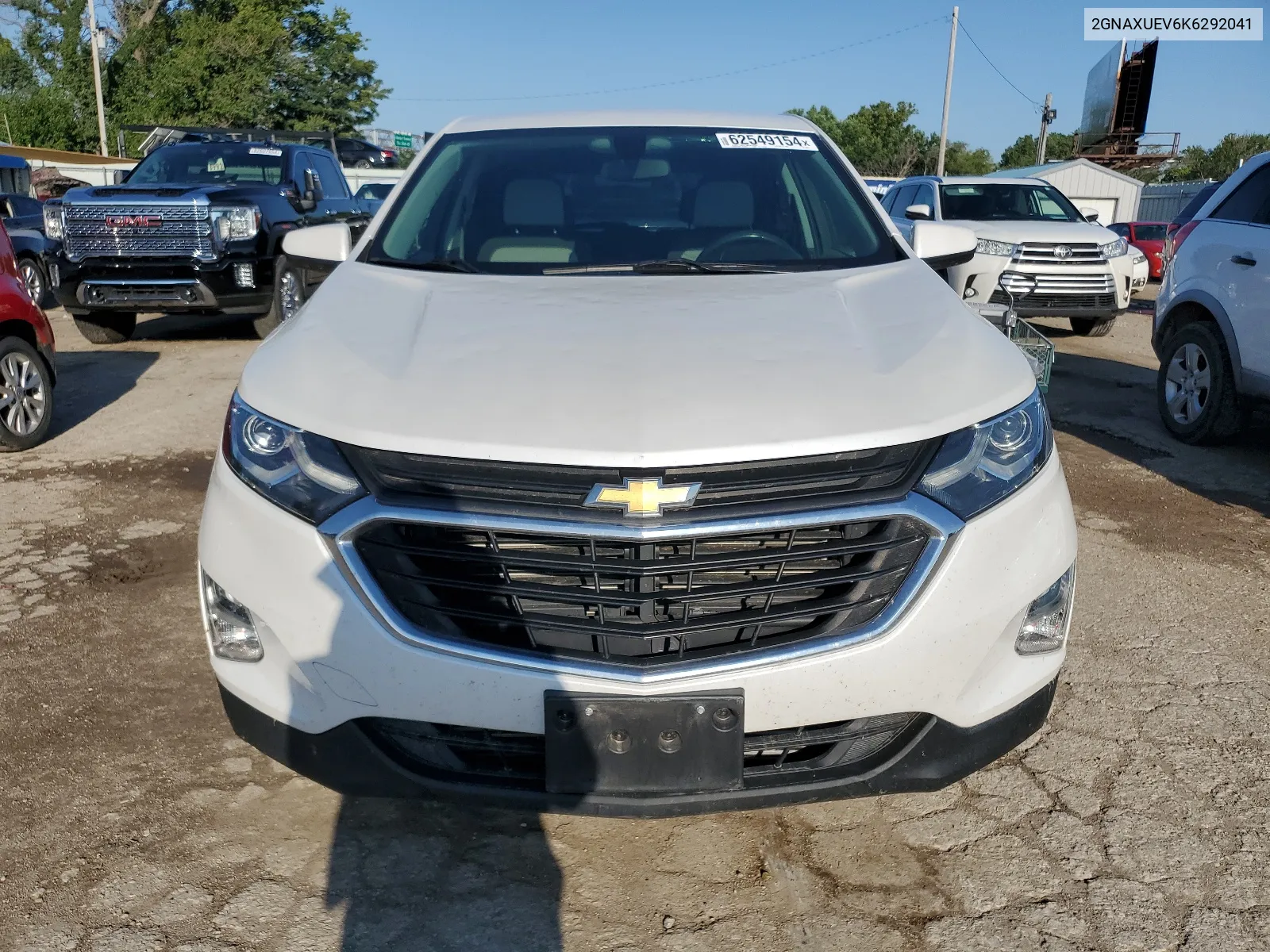 2019 Chevrolet Equinox Lt VIN: 2GNAXUEV6K6292041 Lot: 62549154