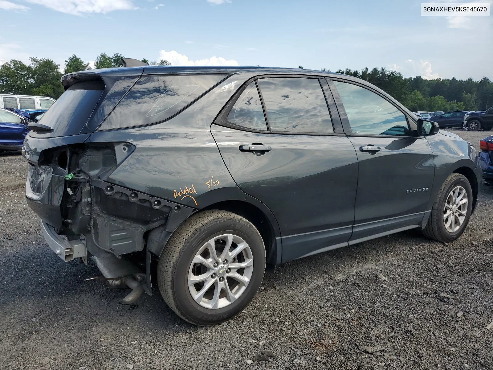 2019 Chevrolet Equinox Ls VIN: 3GNAXHEV5KS645670 Lot: 62698984