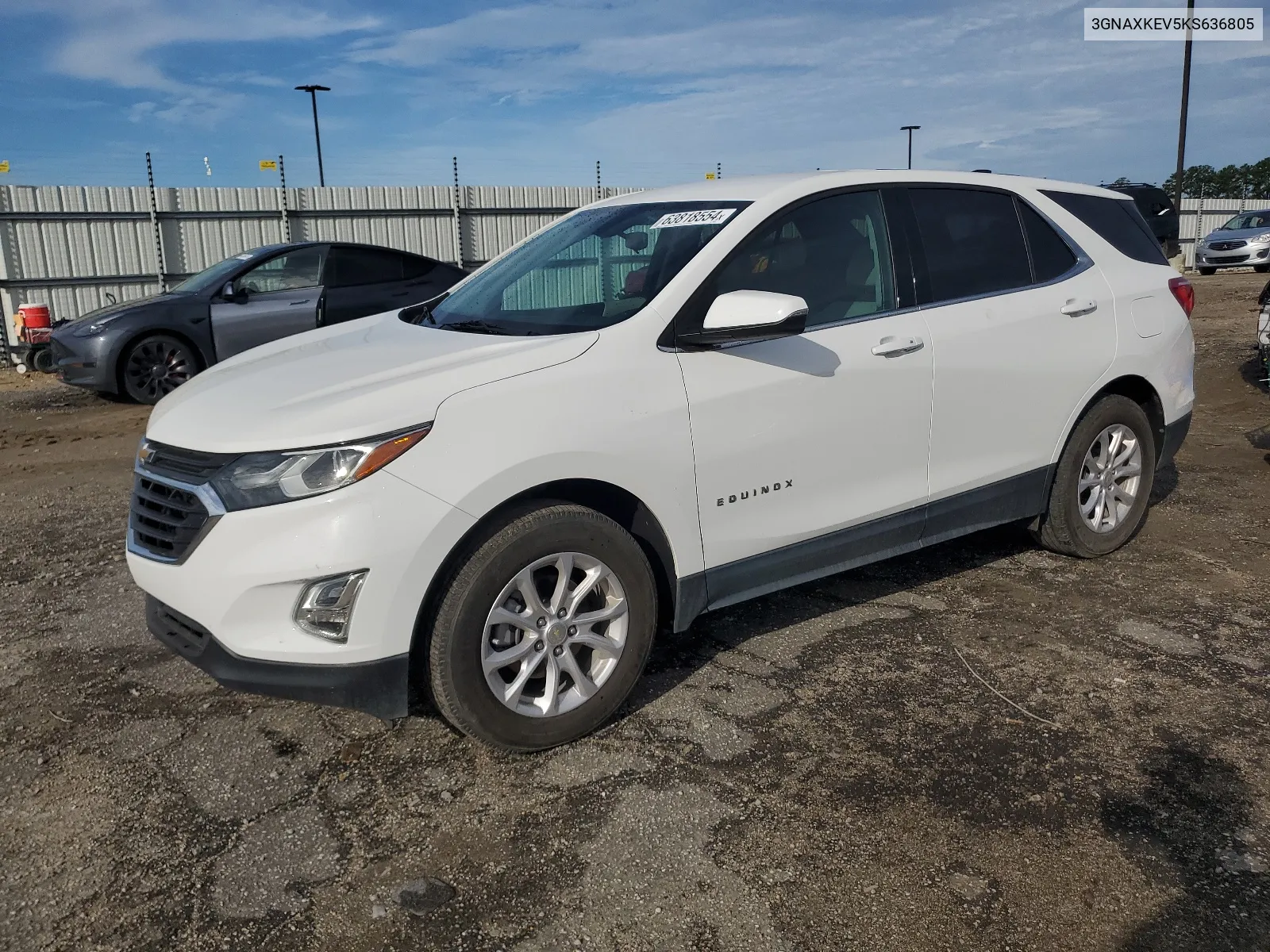 2019 Chevrolet Equinox Lt VIN: 3GNAXKEV5KS636805 Lot: 63818554