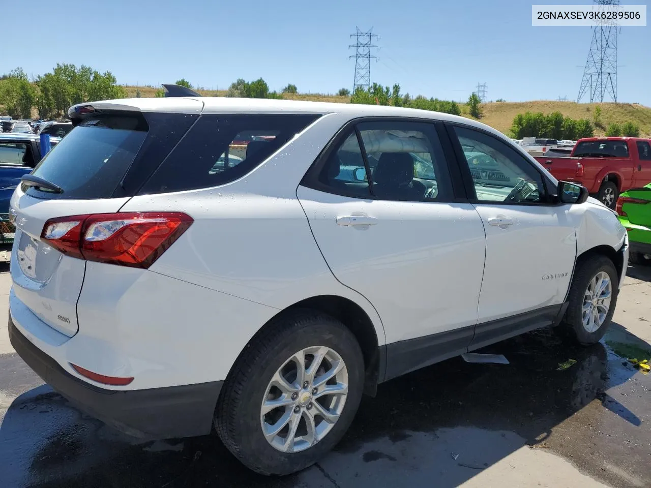 2019 Chevrolet Equinox Ls VIN: 2GNAXSEV3K6289506 Lot: 64452484