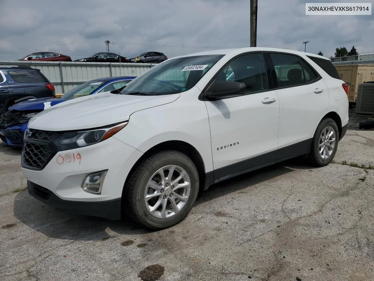 2019 Chevrolet Equinox Ls VIN: 3GNAXHEVXKS617914 Lot: 65802484