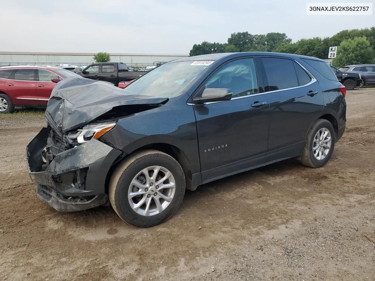 2019 Chevrolet Equinox Lt VIN: 3GNAXJEV2KS622757 Lot: 65818294