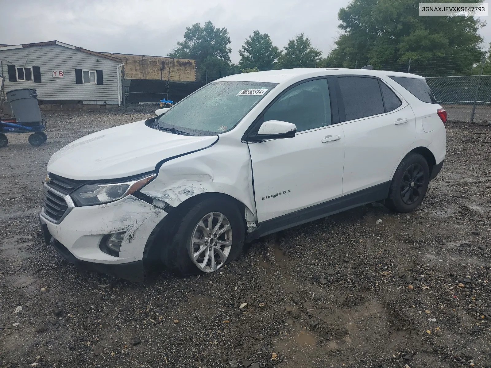 2019 Chevrolet Equinox Lt VIN: 3GNAXJEVXKS647793 Lot: 66362314