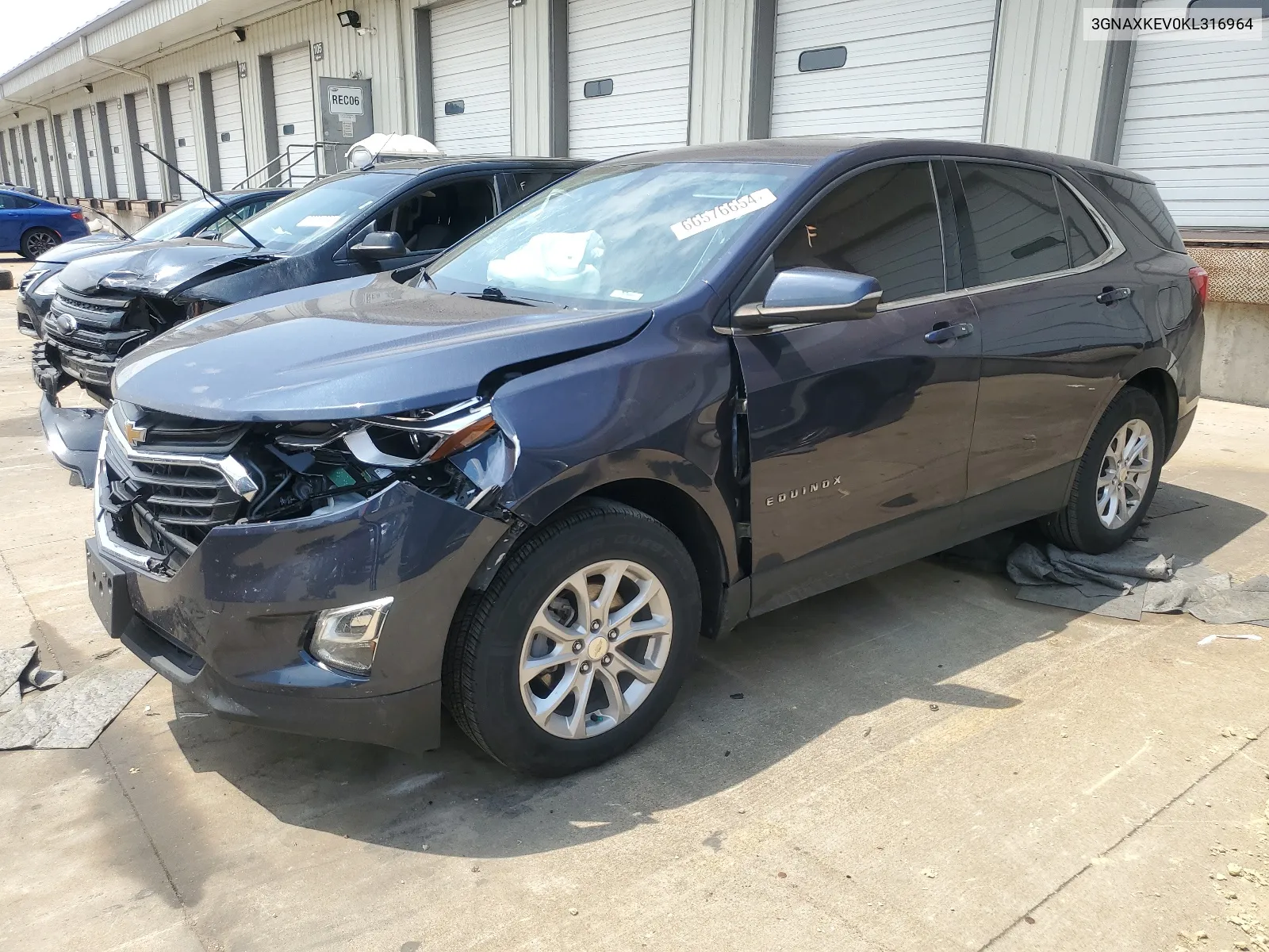 2019 Chevrolet Equinox Lt VIN: 3GNAXKEV0KL316964 Lot: 66576654